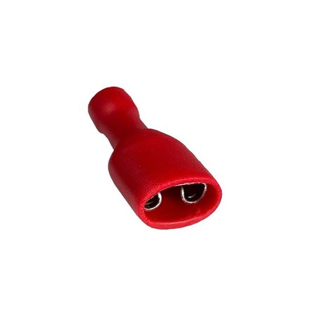 REMINGTON INDUSTRIES Fully Insulated Quick Connect Terminals, Female, PVC, 16-22 AWG, Red, 100 Pcs FDFD1.25-250-100
